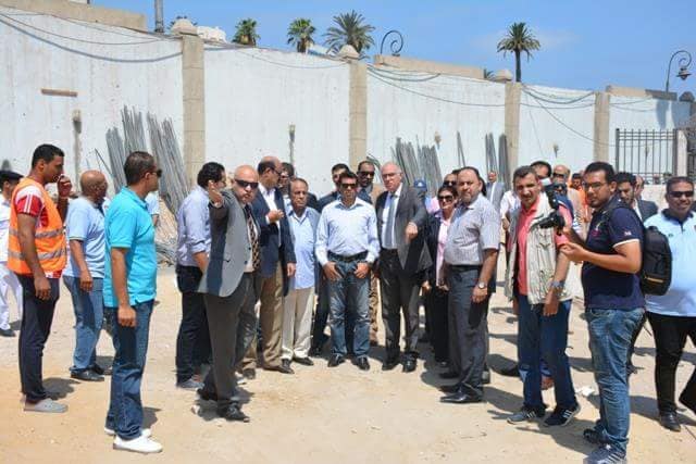 جانب من تطوير ستاد الإسكندرية